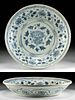 18th C. Chinese Qing Glazed Pottery Dish, TL Tested