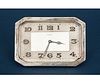 ART DECO STERLING SILVER TABLE CLOCK