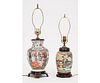 TWO CHINESE STYLE PORCELAIN LAMPS