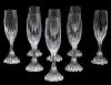 SET OF EIGHT BACCARAT CRYSTAL TULIP CHAMPAGNES