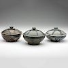 Abuja Pottery Covered Bowls, by Ladi Kwali (Nigeria, 1925-83) 