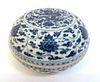 Blue & White Chinese Lidded Container