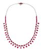A White Gold, Spinel and Diamond Fringe Necklace, 23.50 dwts