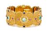 An 18 Karat Yellow Gold and Multigem Bracelet, 53.10 dwts.