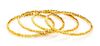 A Collection of 22 Karat Yellow Gold Bangle Bracelets, 34.70 dwts.
