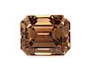 A 4.56 Carat Octagonal Step Cut Fancy Orange-Brown Diamond,