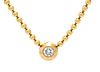 * An 18 Karat Yellow Gold and Diamond Solitaire Necklace, Cartier, Circa 1999, 9.90 dwts.