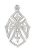 * A Platinum and Diamond Maltese Cross Pendant, 25.50 dwts.