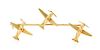 * A 14 Karat Yellow Gold Aviation Motif Bar Brooch, 5.00 dwts.