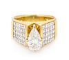 * A Yellow Gold and Diamond Ring, 10.50 dwts.