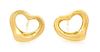 A Pair of 18 Karat Yellow Gold Open Heat Earrings, Elsa Peretti for Tiffany & Co. 1.60 dwts.
