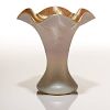 Steuben Aurene and Calcite Ruffle Vase 
