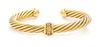 An 18 Karat Yellow Gold and Yellow Sapphire Cable Classics Bracelet, David Yurman, 15.00 dwts.