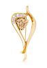 A 14K Yellow Gold, Colored Diamond and Diamond Brooch, 5.20 dwts.