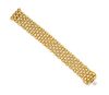 An 18 Karat Yellow Gold Brick Link Bracelet, Italy, 30.80 dwts.