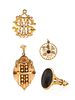 A Collection of Antique Yellow Gold Jewelry, 19.40 dwts.