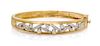A 14 Karat Yellow Gold and Diamond Bangle Bracelet, 13.10 dwts.