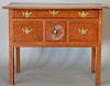 Chippendale cherry dressing table/lowboy having rectangular top over one long drawer over three short drawers, center with carved pinwheel, all set on