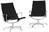 Charles and Ray Eames Aluminum Group Armchairs 