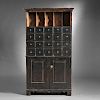 Black-painted Apothecary Cupboard