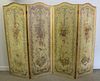 Quality Louis XV1 Style Paint Decorated 4 Panel