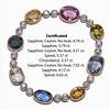 IMPORTANT AND MAGNIFICENT MULTI GEMSTONE AND DIAMOND LINK BRACELET