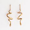 Gabriella Kiss 18kt Gold Spiral Snake Earrings