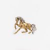 18kt Gold and Diamond Horse Pin