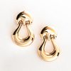 14kt Gold Doorknocker Earrings