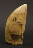 Lady Liberty Scrimshaw Antique Sperm Whale Tooth, circa 1850
