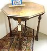 J.A. COLLEY AND SONS WALNUT OCTAGONAL TABLE 29.5"H X28.5 DIAM