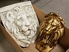BX 2 LION RESIN PLAQUES 18" X 14 1/2" & 16" X 10" BY COSTUME ARMOUR INC.