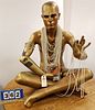 COSTUME ARMOUR INC GILT FIBERGLASS SEATED BUDDHA FROM THE KING AND I 34"H X 28"W