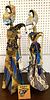 PR INDO WOODEN JOINTED PUPPETS W/ ELABORATE COSTUMES 29 1/2" AND 26 1/2"