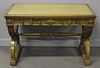 Neoclassical Style Antique Leather Top Desk.