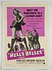 Vintage 1968 Hell's Belles Movie Poster