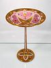 Moser Enameled Ruby Glass Tall Compote