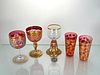 Assorted Finely Enameled Moser or Bohemian Glass