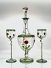 Rare Moser Karlsbader Secession Decanter and Two Wines