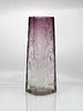 Moser Engraved Glass Vase, Raspberry and Thistle