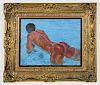 Geoffrey Holder, Male Nude, Pastel Drawing