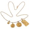 14k Yellow Gold Charm Necklace