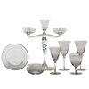 Venetian Etched Glass Goblets and Table Ware