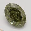 1.52 ct, Natural Fancy Deep Grayish Yellowish Green Even Color, VS2, Oval cut Diamond (GIA Graded), Appraised Value: $89,600 