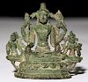 Bronze Seated Vishnu (3 Fig.), Pala Period (11/12th C)