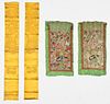 2 Pairs of Antique Chinese Silk Textiles