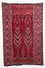 Antique Persian Silk Velvet Prayer Panel: 45" x 70"