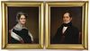 Pair of Portraits of George Washington Coffin (1784-1864) and His Wife Mary Winthrop Spooner Coffin (1791-1880)