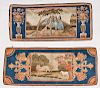 Two Antique Continental Pictorial Rugs