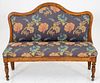 French Provincial Louis Philippe Fruitwood Settee